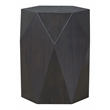 Bowery Hill Contemporary Wood Hexagonal End Table in Antique Black