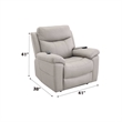 Bowery Hill Microfiber Power Recliner with Lift and Massage in Gray
