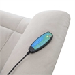 Bowery Hill Microfiber Power Recliner with Lift and Massage in Gray