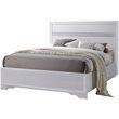 Bowery Hill Full Panel Bed with Acrylic-Insert Headboard in White