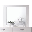 Bowery Hill Wooden Rectangular Wall Mirror with Beveled Edge in White