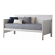 Bowery Hill Transitional Wooden Panel Twin Daybed in White Wood