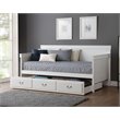 Bowery Hill Transitional Wooden Panel Twin Daybed in White Wood