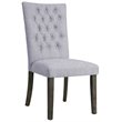 Bowery Hill Tufted Parson Dining Side Chair Set of 2 in Gray