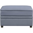 Bowery Hill Velvet Storage Ottoman with Lift-Lid and Round Legs in Gray