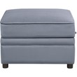 Bowery Hill Velvet Storage Ottoman with Lift-Lid and Round Legs in Gray
