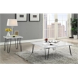 Bowery Hill 40-Inch Square Marble Top Coffee Table in White and Black