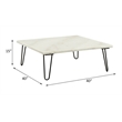 Bowery Hill 40-Inch Square Marble Top Coffee Table in White and Black