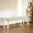 Bowery Hill 5-Drawer Chest with Mirrored Trim in Pearl White