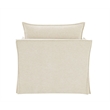 Bowery Hill Upholstered Chair with 2 Pillows in Beige Linen Fabric