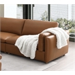 Bowery Hill Modular Right-Facing Arm Chair in Brown Top Grain Leather