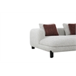 Bowery Hill Sectional Sofa with 3 Pillows in Maroon and Beige Tweed