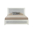 Bowery Hill Eastern King Bed in Beige Linen with Button Tufting