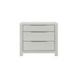 Bowery Hill Upholstered Nightstand with Drawer in Beige Linen