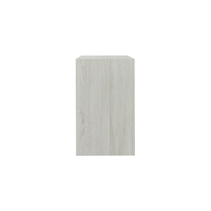 Bowery Hill Upholstered Nightstand with Drawer in Beige Linen