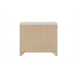 Bowery Hill Upholstered Nightstand with Drawer in Beige Linen