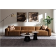 Bowery Hill Modular Left-Facing Arm Chair with Pillow in Chocolate Suede