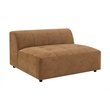 Bowery Hill Modular Armless Chair with Tufted Cushion in Chocolate Suede
