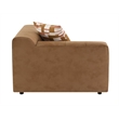 Bowery Hill Modular Right-Facing Arm Chair with Pillow in Chocolate Suede