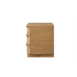 Bowery Hill 3-Drawer Wooden Nightstand with Floating Base in Oak