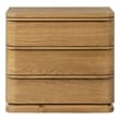 Bowery Hill 3-Drawer Wooden Nightstand with Floating Base in Oak