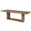 Bowery Hill Rectangular Wooden Dining Table with Panel Base in Oak