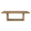 Bowery Hill Rectangular Wooden Dining Table with Panel Base in Oak