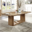 Bowery Hill Rectangular Wooden Dining Table with Panel Base in Oak