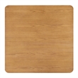 Bowery Hill Square Wooden Coffee Table with Hollow Base in Oak