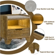 Bowery Hill Nightstand with LED Lighting in Light Aspen Brown