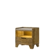 Bowery Hill Nightstand with LED Lighting in Light Aspen Brown