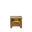 Bowery Hill Nightstand with LED Lighting in Light Aspen Brown