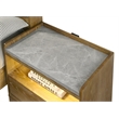 Bowery Hill Nightstand with LED Lighting in Light Aspen Brown