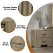 Bowery Hill 2-Drawer Nightstand with Fluted Fronts in Antique Oak