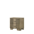 Bowery Hill 2-Drawer Nightstand with Fluted Fronts in Antique Oak