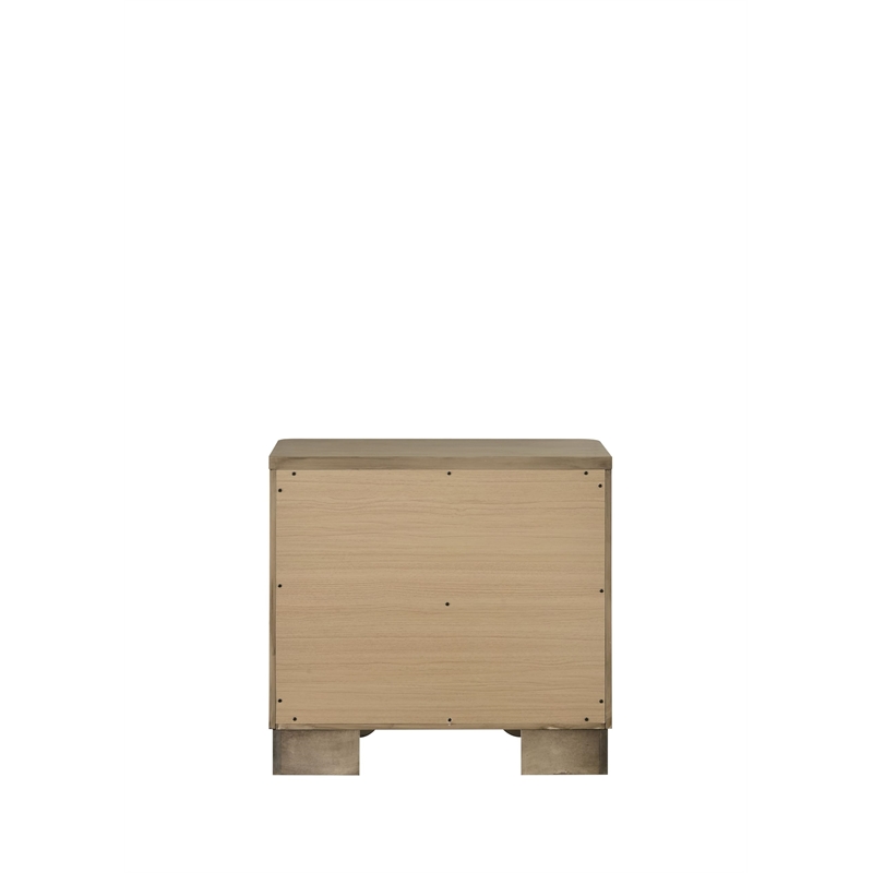 Bowery Hill 2-Drawer Nightstand with Fluted Fronts in Antique Oak