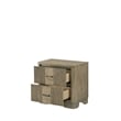 Bowery Hill 2-Drawer Nightstand with Fluted Fronts in Antique Oak