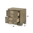 Bowery Hill 2-Drawer Nightstand with Fluted Fronts in Antique Oak