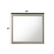 Bowery Hill Rectangular Wall Mirror with Marble-Look Trim in Gray and Beige