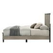 Bowery Hill Queen Bed with Geometric LED Headboard in Weathered Gray