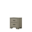 Bowery Hill 2-Drawer Nightstand with Elevated Base in Weathered Gray