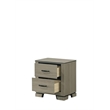 Bowery Hill 2-Drawer Nightstand with Elevated Base in Weathered Gray