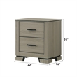 Bowery Hill 2-Drawer Nightstand with Elevated Base in Weathered Gray