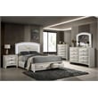 Bowery Hill Queen Storage Bed with LED Headboard in Antique White