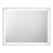 Bowery Hill Wall Mirror with LED in White and Silver High Gloss