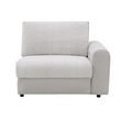 Bowery Hill Modular Right-Facing Power Recliner in Gray Sherpa and Velvet