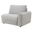 Bowery Hill Modular Right-Facing Power Recliner in Gray Sherpa and Velvet