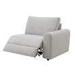 Bowery Hill Modular Right-Facing Power Recliner in Gray Sherpa and Velvet