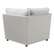 Bowery Hill Modular Wedge Sectional Piece in Gray Sherpa and Velvet