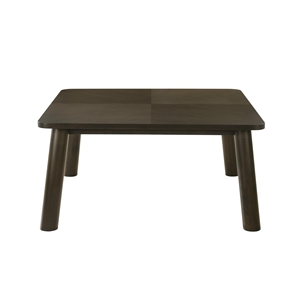 Bowery Hill Square Wooden Dining Table with Rounded Corners in Walnut